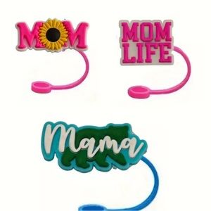 NWOT MOM Drink Straw Covers.